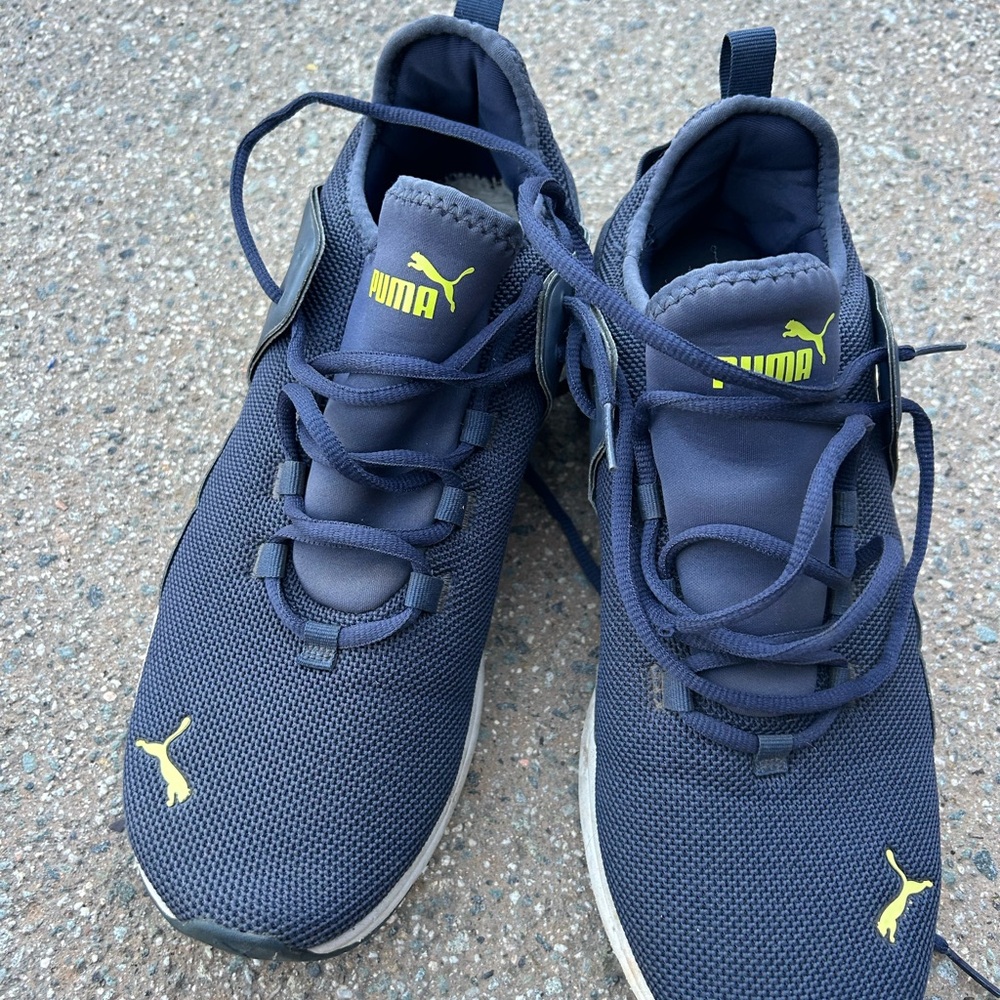 Puma Navy Blue Sneakers with Dark Blue Accents